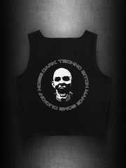 DARK TECHNO All Over Crop Tank Top