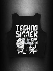 TECHNO SINNER All Over Crop Tank Top