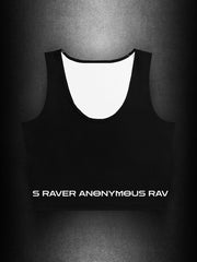 ANONYMOUS RAVER All Over Crop Tank Top