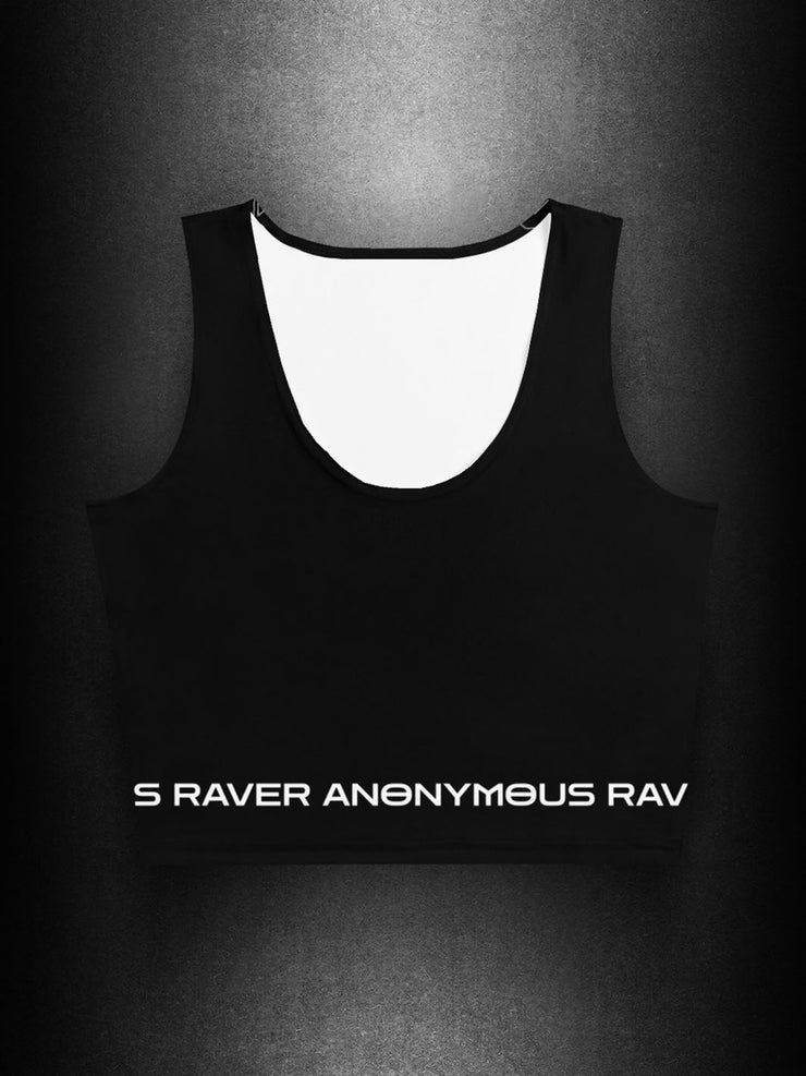 ANONYMOUS RAVER All Over Crop Tank Top